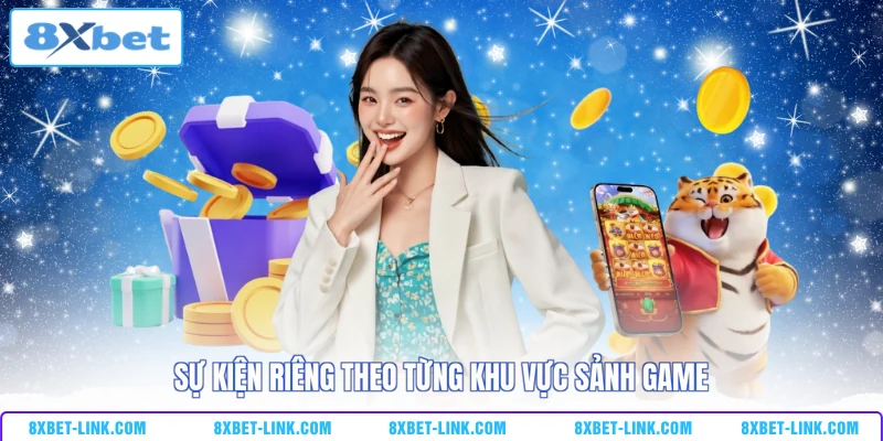 Sự kiện riêng theo từng khu vực sảnh game